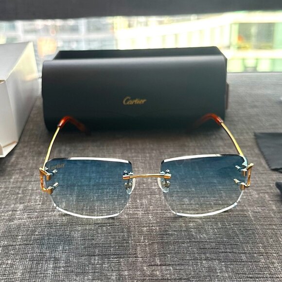 Cartier Big C Lake Blue Sunglasses